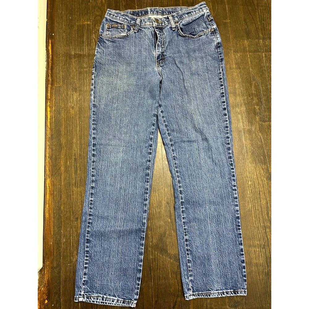 Vintage Riders Women’s Medium Wash High Rise Stretch Straight Jeans  12M 31X30